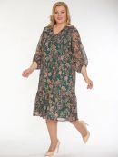 темно-зеленый с листочками