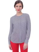 мелкий синий рисунок в виде цветов на белом фоне