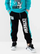 black, turquoise