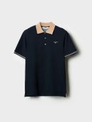 dark blue, white