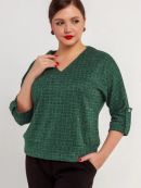 принт клетка на зеленом